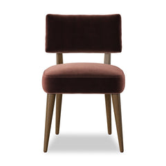 Orville Dining Chair in Surrey Plum front studio view - Whats New Furniture Portland OR