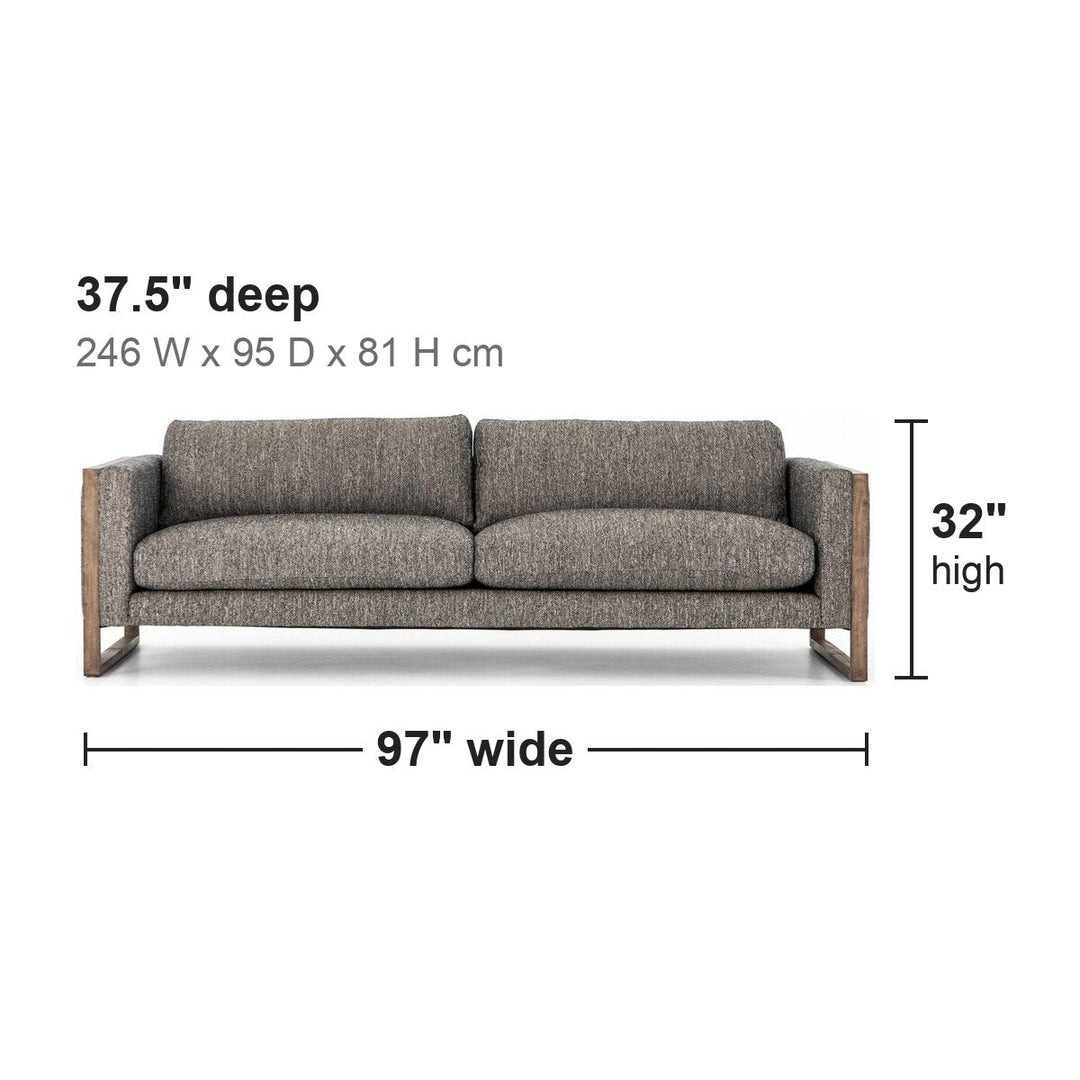 Otis Sofa dimensions: 97" wide x 37.5" deep x 32" high - Whats New Furniture Portland OR