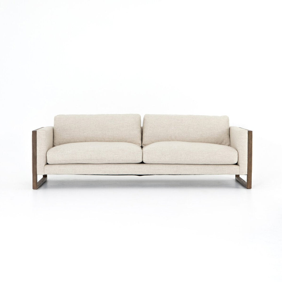 Otis Sofa in Thames Cream front studio view - Whats New Furniture Portland OR