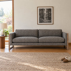 Otis Sofa in Arden Charcoal in a styled Portland living room - Whats New Furniture Portland OR