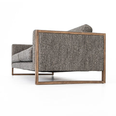 Otis Sofa in Arden Charcoal rear angle view of the exposed parawood frame - Whats New Furniture Portland OR