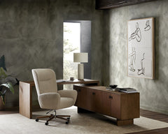 Ozer Table Lamp in Reactive White Glaze detail view - Whats New Furniture Portland OR