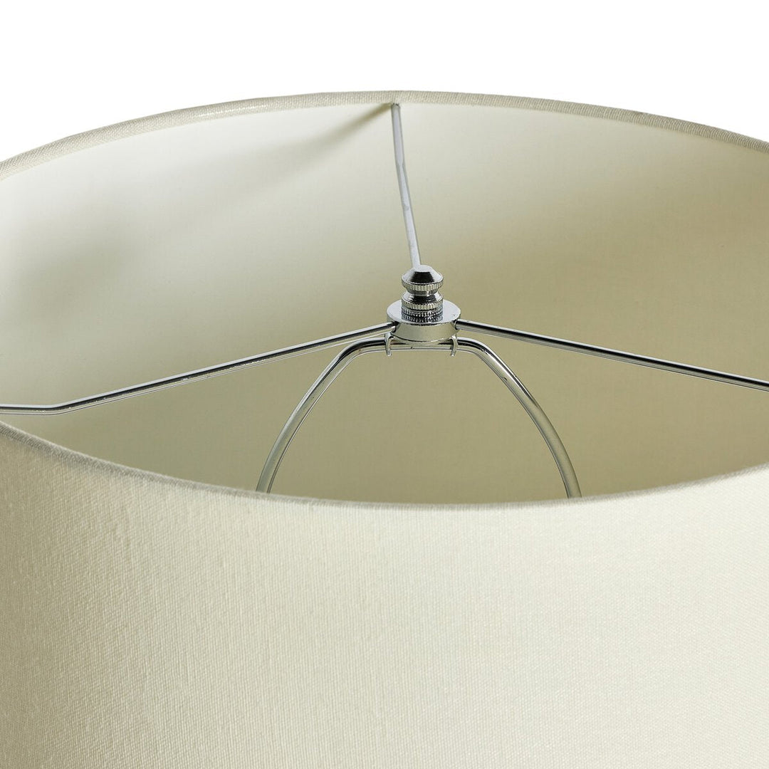 Ozer Table Lamp in Reactive White Glaze side studio view - Whats New Furniture Portland OR