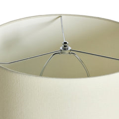 Ozer Table Lamp in Reactive White Glaze side studio view - Whats New Furniture Portland OR