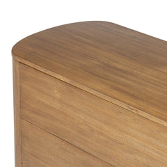 Paden 6 Drawer Dresser in Seasoned Brown Acacia detail view - Whats New Furniture Portland OR