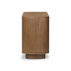 Paden 6 Drawer Dresser in Seasoned Brown Acacia side view - Whats New Furniture Portland OR