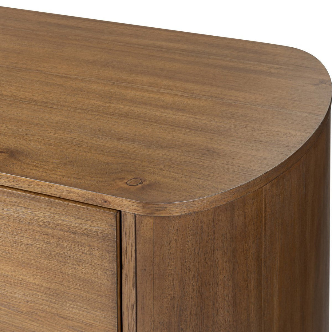 Paden 6 Drawer Dresser in Seasoned Brown Acacia detail view - Whats New Furniture Portland OR