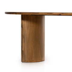 Paden Dining Table in Sandy Acacia detail view - Whats New Furniture Portland OR