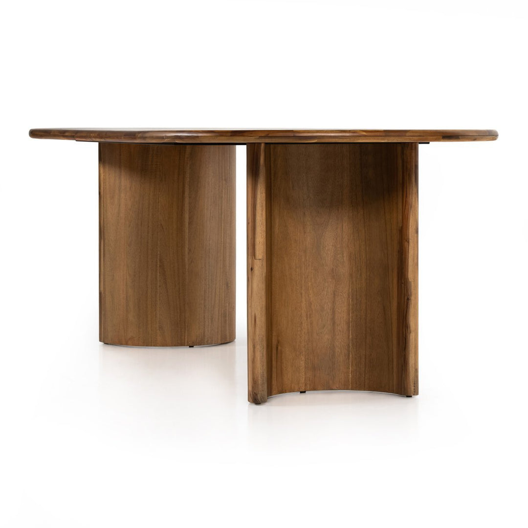 Paden Dining Table in Sandy Acacia detail view - Whats New Furniture Portland OR