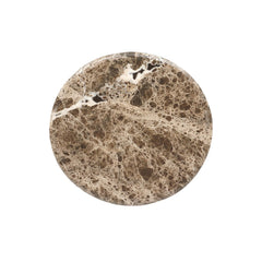 Pavlo End Table in Brown Marble detail view 6 - Whats New Furniture Portland OR