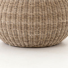 Phoenix Outdoor Accent Stool aluminum frame detail view - Whats New Furniture Portland OR