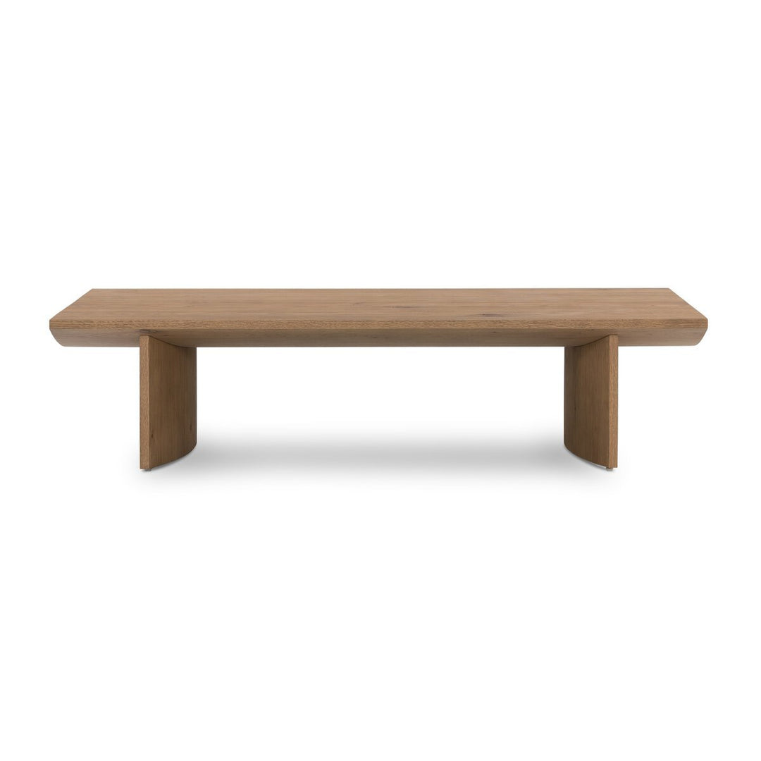 Pickford Coffee Table in Dusted Oak Veneer front studio view - Whats New Furniture Portland OR
