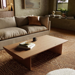 Pickford Coffee Table in Dusted Oak Veneer back view - Whats New Furniture Portland OR