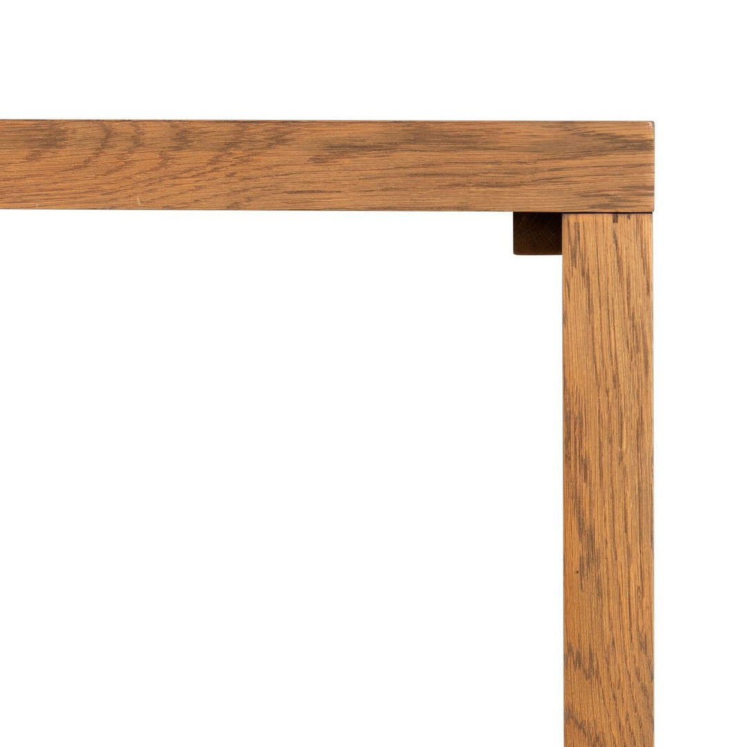 Posada Desk in Amber Oak Veneer second detail view - Whats New Furniture Portland OR