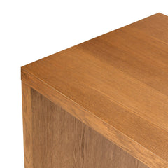 Posada Desk in Amber Oak Veneer third detail view - Whats New Furniture Portland OR