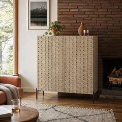 Raffael Bar Cabinet styled in Portland 1960s Garden Home ranch dining room - Whats New Furniture