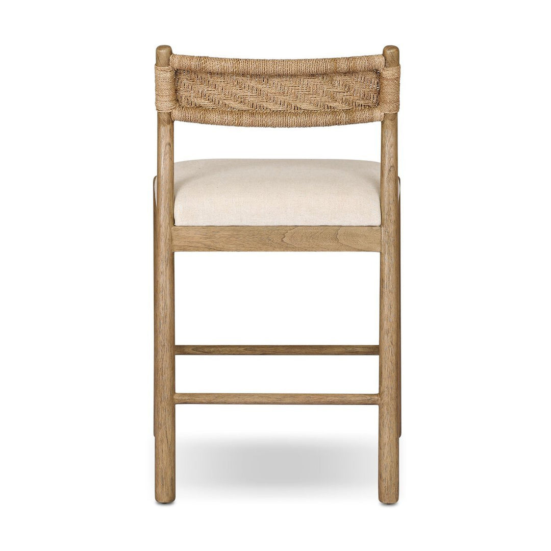 Raynor Bar Counter Stool in Lynchart Sand detail view - Whats New Furniture Portland OR