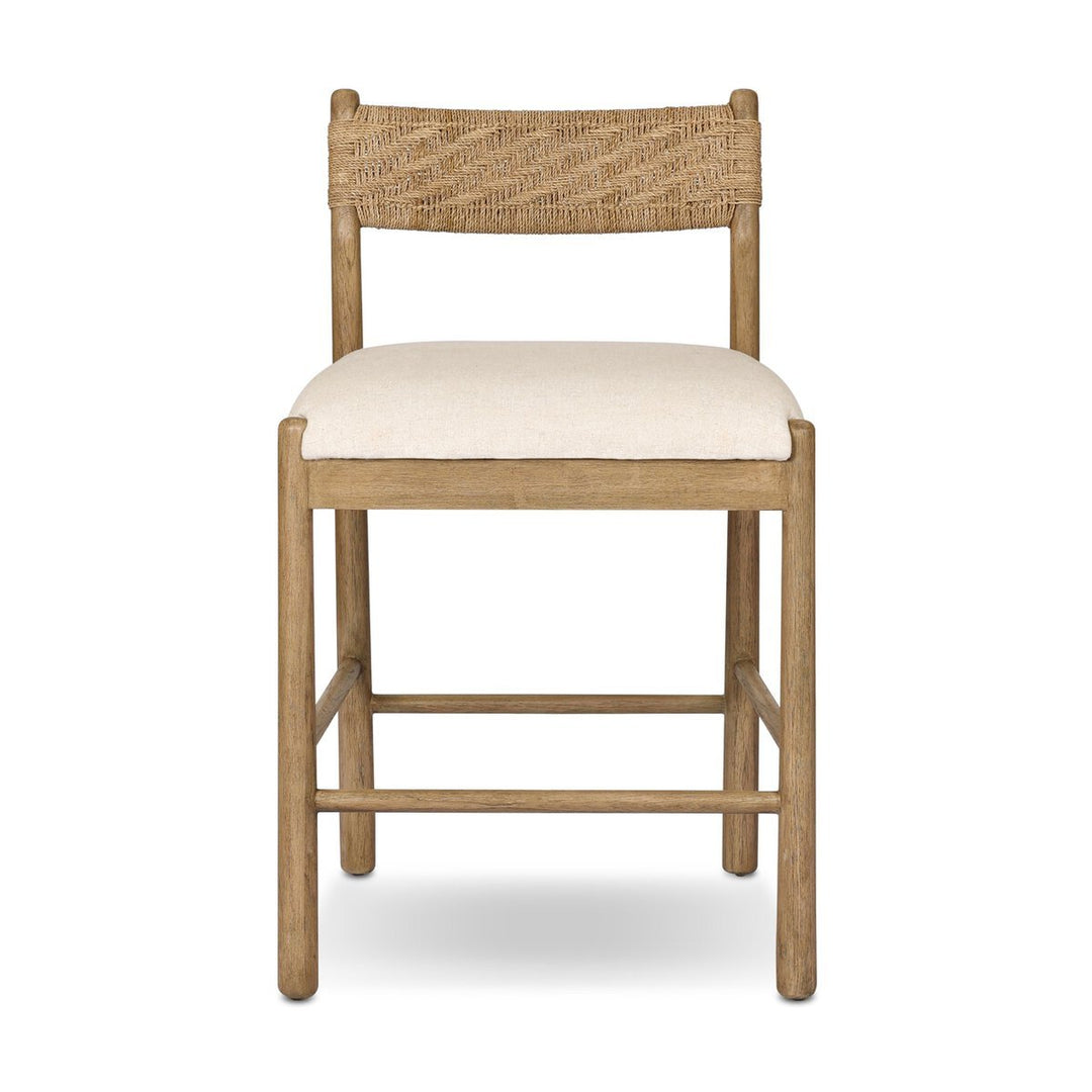 Raynor Bar Counter Stool in Lynchart Sand front studio view - Whats New Furniture Portland OR