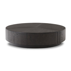 Renan Coffee Table in Dark Espresso Reclaimed French Oak three-quarter studio view - Whats New Furniture Portland OR
