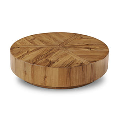 Renan Coffee Table in Natural Reclaimed French Oak front studio view - Whats New Furniture Portland OR