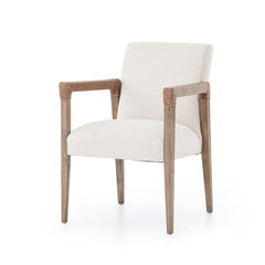 Reuben Dining Chair in Harbor Natural side angle - dining arm chair by Four Hands - Whats New Furniture Portland OR