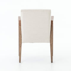 Reuben Dining Chair in Harbor Natural back view - dining arm chair by Four Hands - Whats New Furniture Portland OR