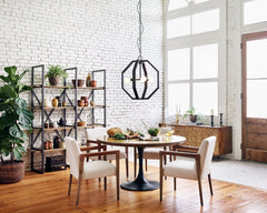 Reuben Dining Chair in Harbor Natural dining room setting - dining arm chair by Four Hands - Whats New Furniture Portland OR