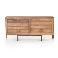 Reza Sideboard in Smoked Honey detail view - Whats New Furniture Portland OR