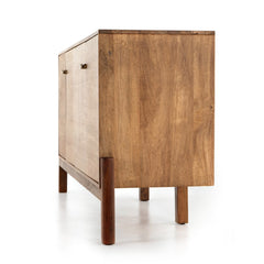 Reza Sideboard in Smoked Honey detail view - Whats New Furniture Portland OR