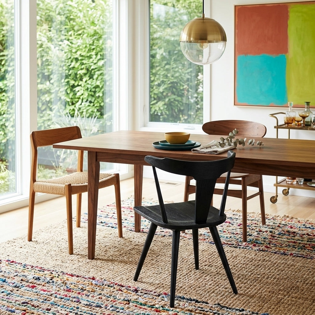Ripley Dining Chair in Black Oak room setting - dining chair by Four Hands - Whats New Furniture Portland OR