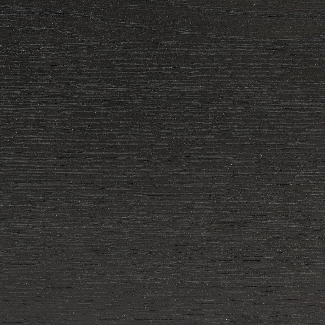 Roark Media Console in Ebony Oak Veneer back view - Whats New Furniture Portland OR
