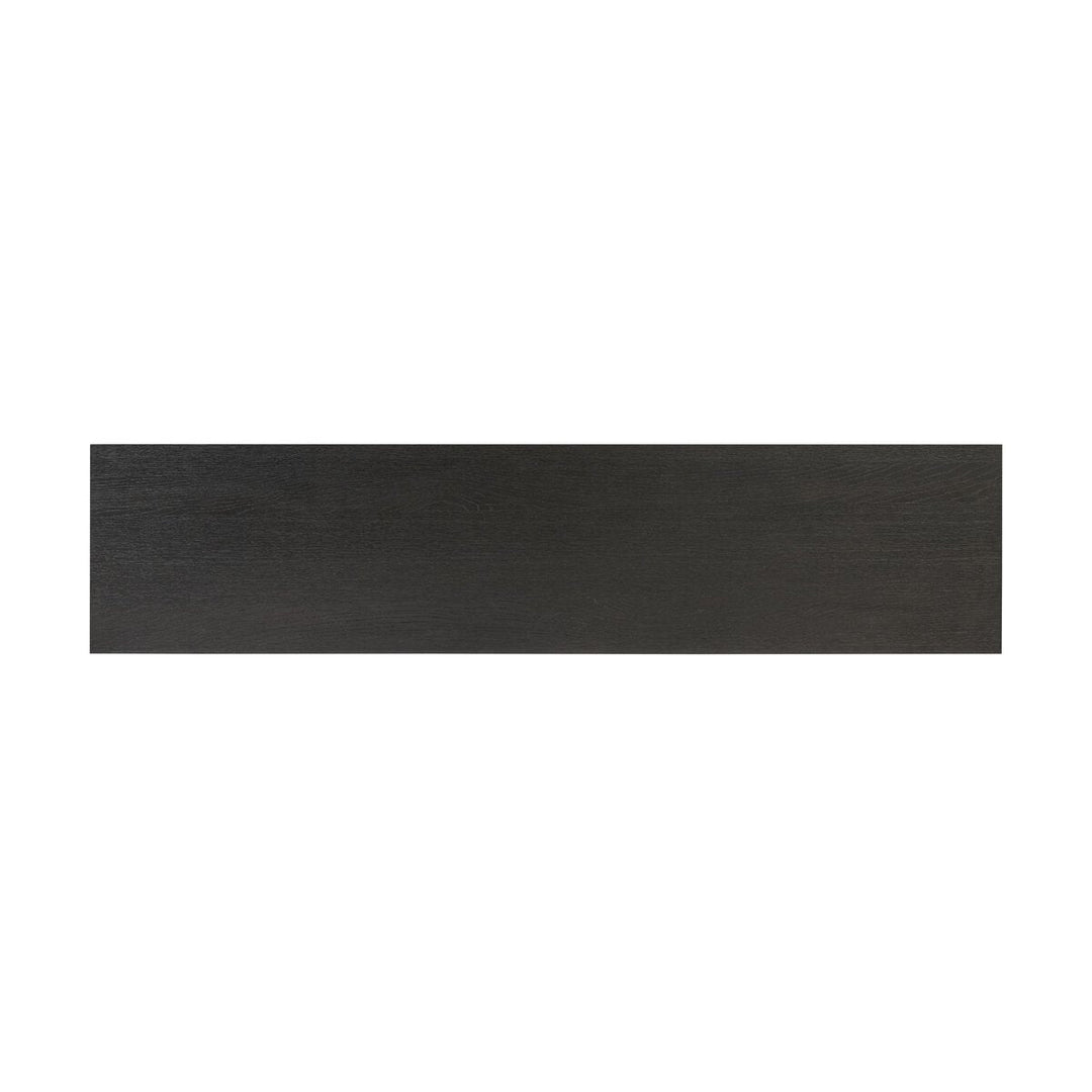 Roark Media Console in Ebony Oak Veneer detail view - Whats New Furniture Portland OR