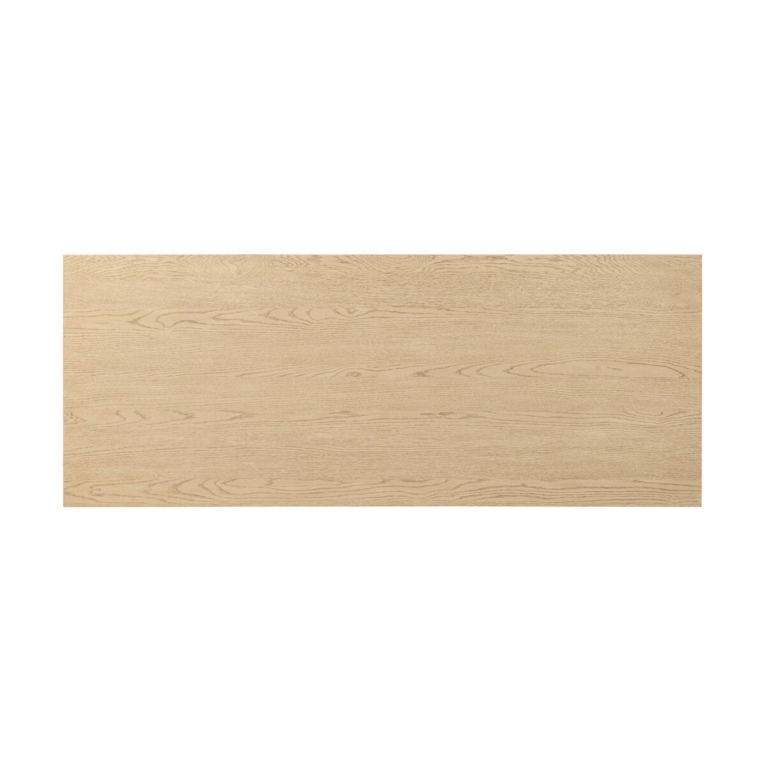 Rosedale Executive Desk in Yucca Oak Veneer detail view - Whats New Furniture Portland OR