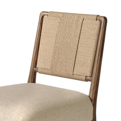 Rothler Dining Chair in Alcala Wheat detail view - Whats New Furniture Portland OR