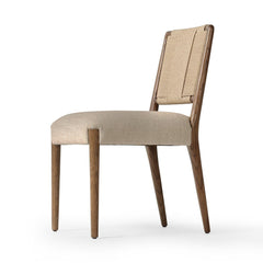 Rothler Dining Chair in Alcala Wheat detail view - Whats New Furniture Portland OR