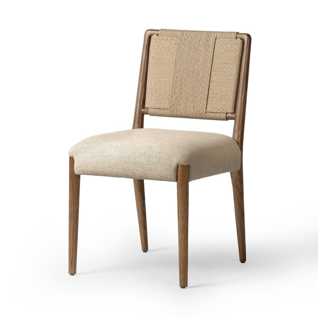 Rothler Dining Chair in Alcala Wheat three-quarter view - Whats New Furniture Portland OR