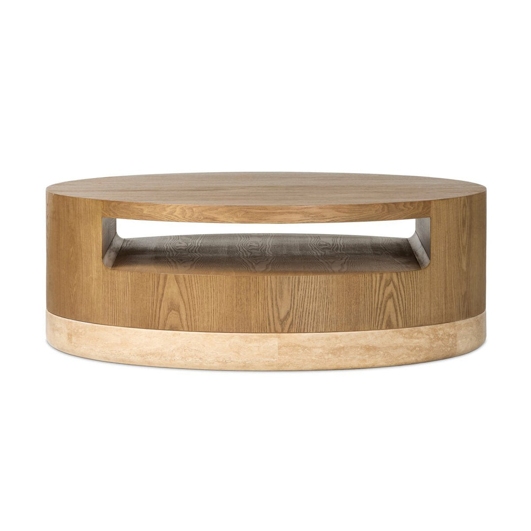 Sager Coffee Table in Amber Ash Veneer second detail view - Whats New Furniture Portland OR