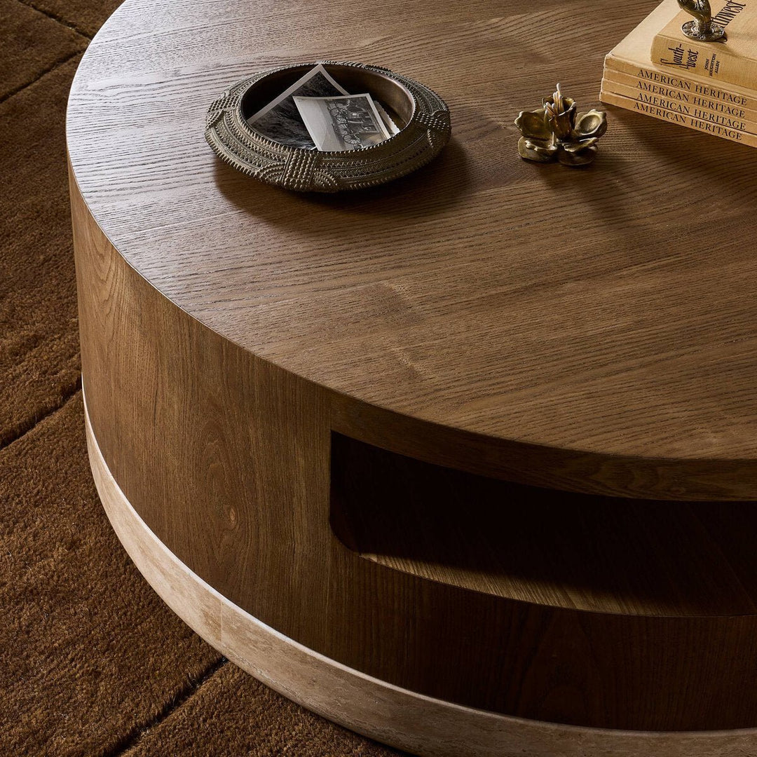 Sager Coffee Table in Amber Ash Veneer sixth detail view - Whats New Furniture Portland OR