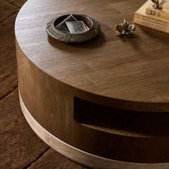 Sager Coffee Table in Amber Ash Veneer sixth detail view - Whats New Furniture Portland OR