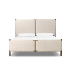 Salado Bed in Antigo Natural front studio view - Whats New Furniture Portland OR