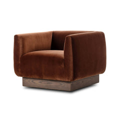 Samir Swivel Chair in Surrey Auburn detail view - Whats New Furniture Portland OR
