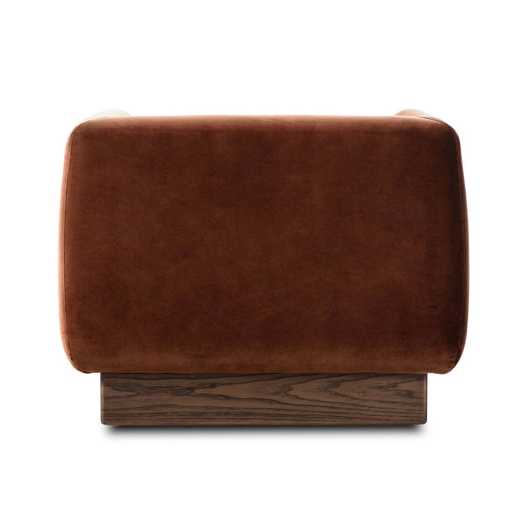 Samir Swivel Chair in Surrey Auburn detail view - Whats New Furniture Portland OR