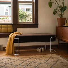 Savoy Accent Bench styled in Portland Hawthorne Craftsmbungalow living room - Whats New Furniture