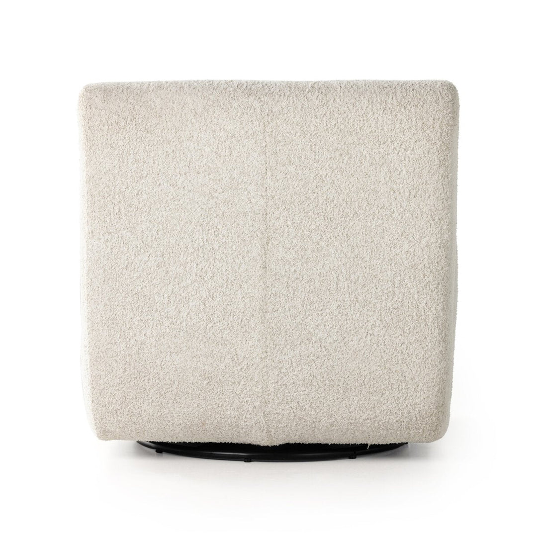 Siedell Swivel Chair in Sheldon Ivory detail view - Whats New Furniture Portland OR