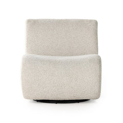 Siedell Swivel Chair in Sheldon Ivory front studio view - Whats New Furniture Portland OR