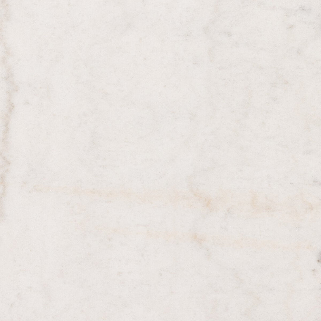 Skye End Table in White Marble three-quarter view - Whats New Furniture Portland OR