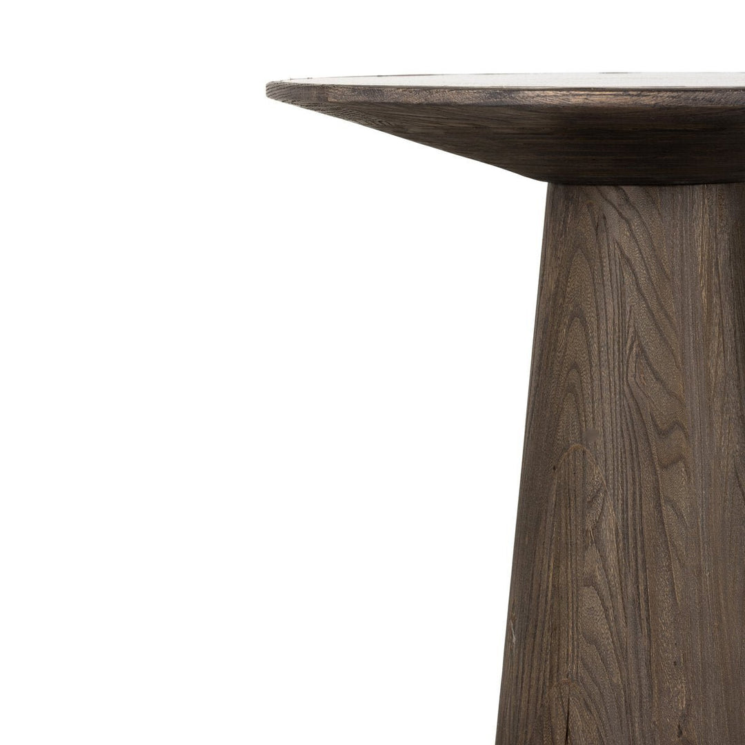 Skye End Table in White Marble detail view - Whats New Furniture Portland OR