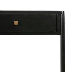 Soto Desk in Black detail view of drawer construction - Whats New Furniture Portland OR