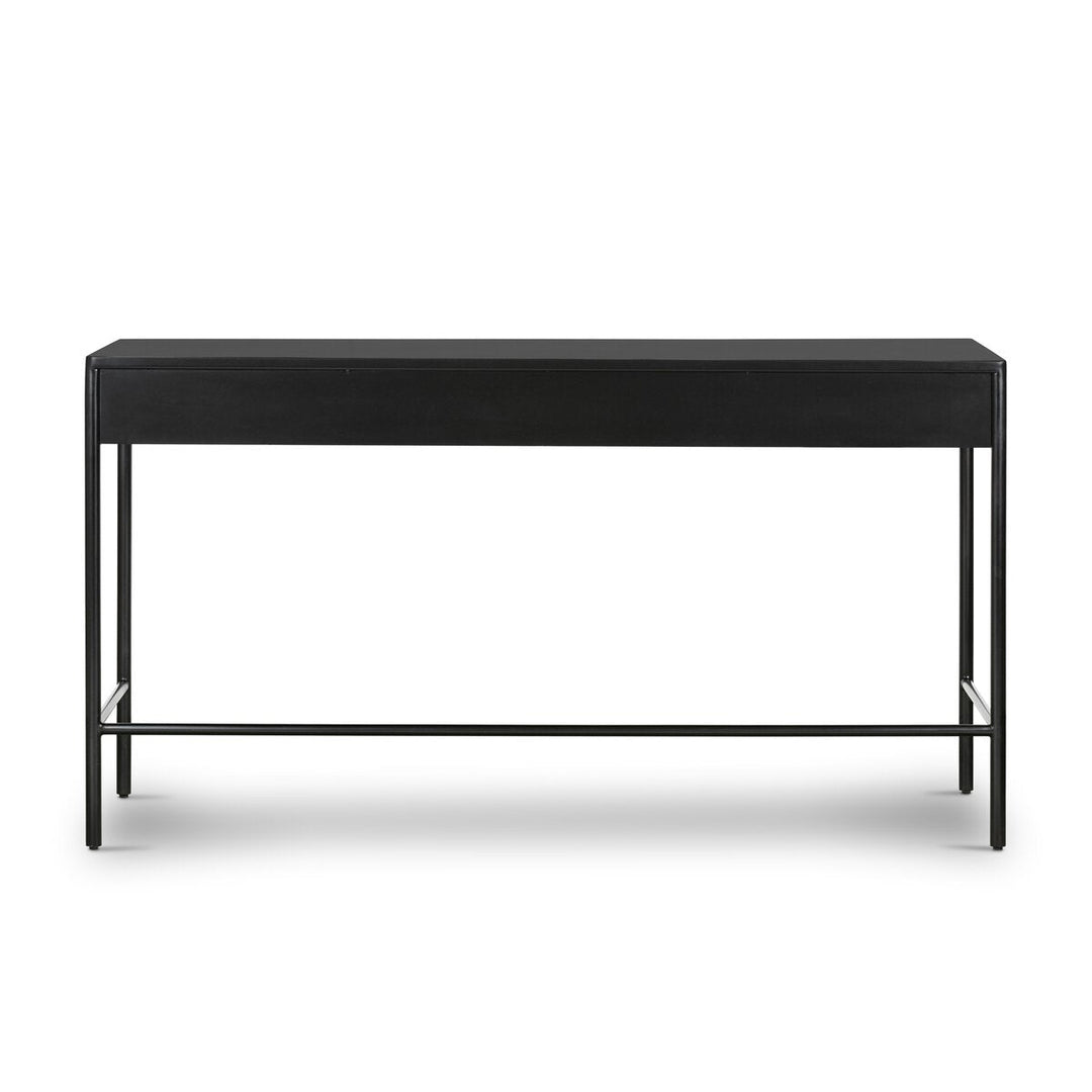 Soto Desk bronze hardware detail view - Whats New Furniture Portland OR