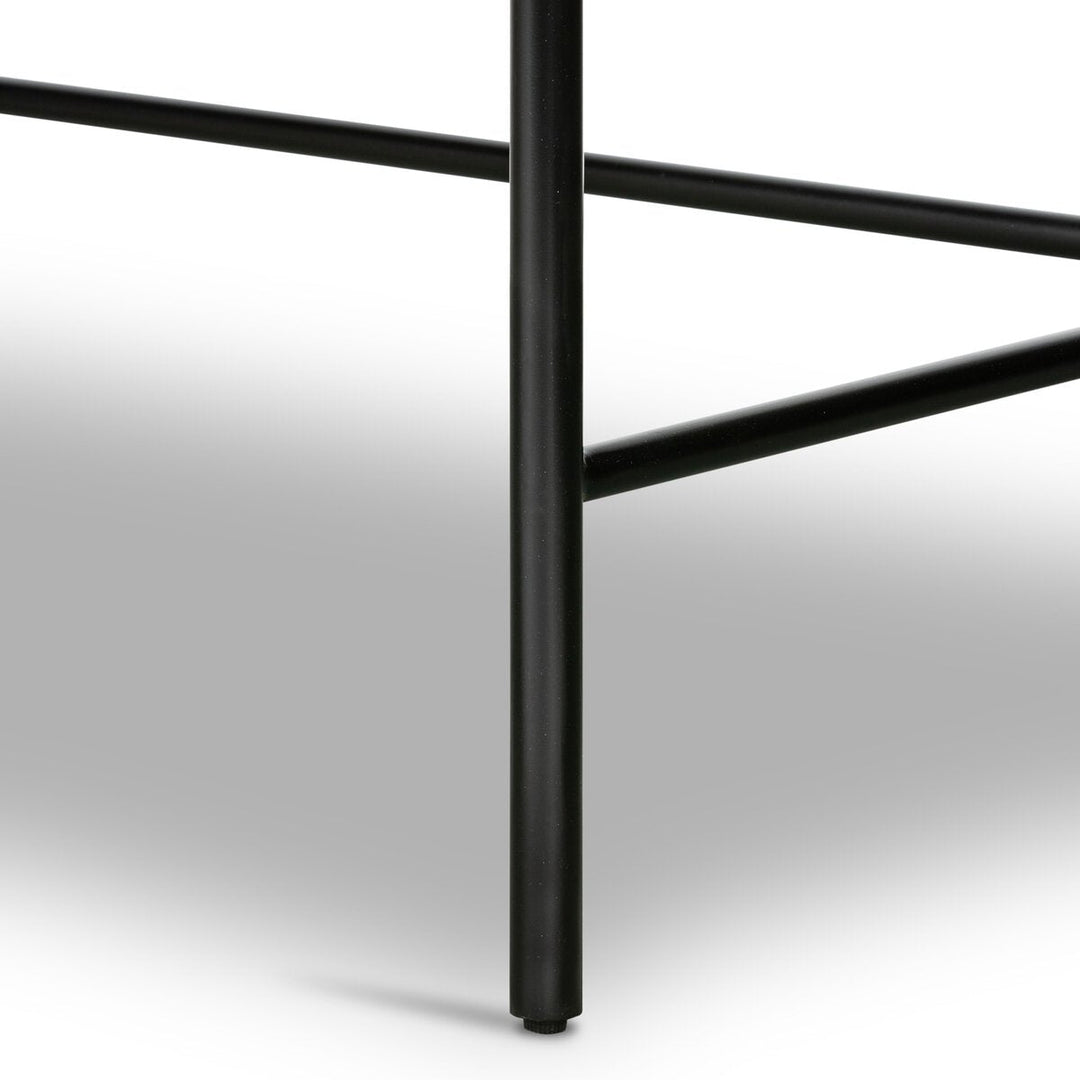 Soto Desk in Black detail view of top surface - Whats New Furniture Portland OR